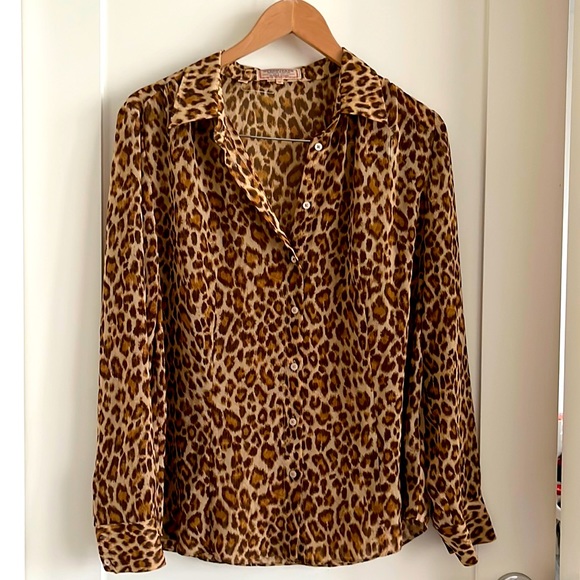GUESS animal print blouse - Picture 1 of 3
